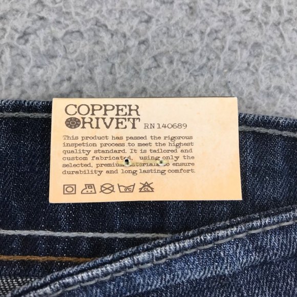 New Copper Rivet Relaxed Straight Jeans Mens size 32x32 - Picture 11 of 14